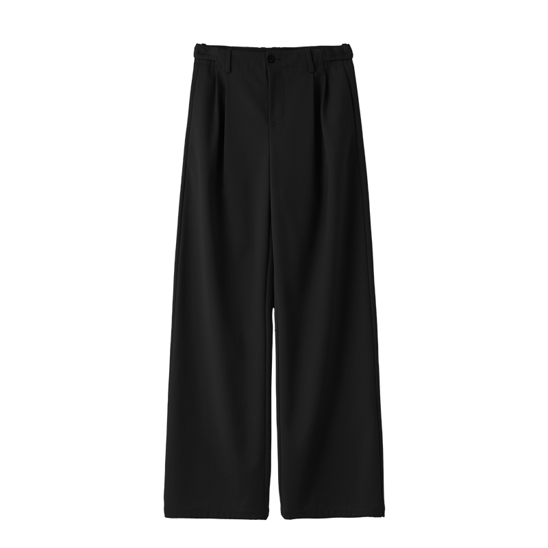 Xmsli | Low-Waisted Pleated Wide-Leg Drape Pants for Women, Slim Fit Casual Chic Trousers