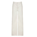 Xmsli | Basic White Straight Leg Jeans for Women, Casual Versatile Daily Wear