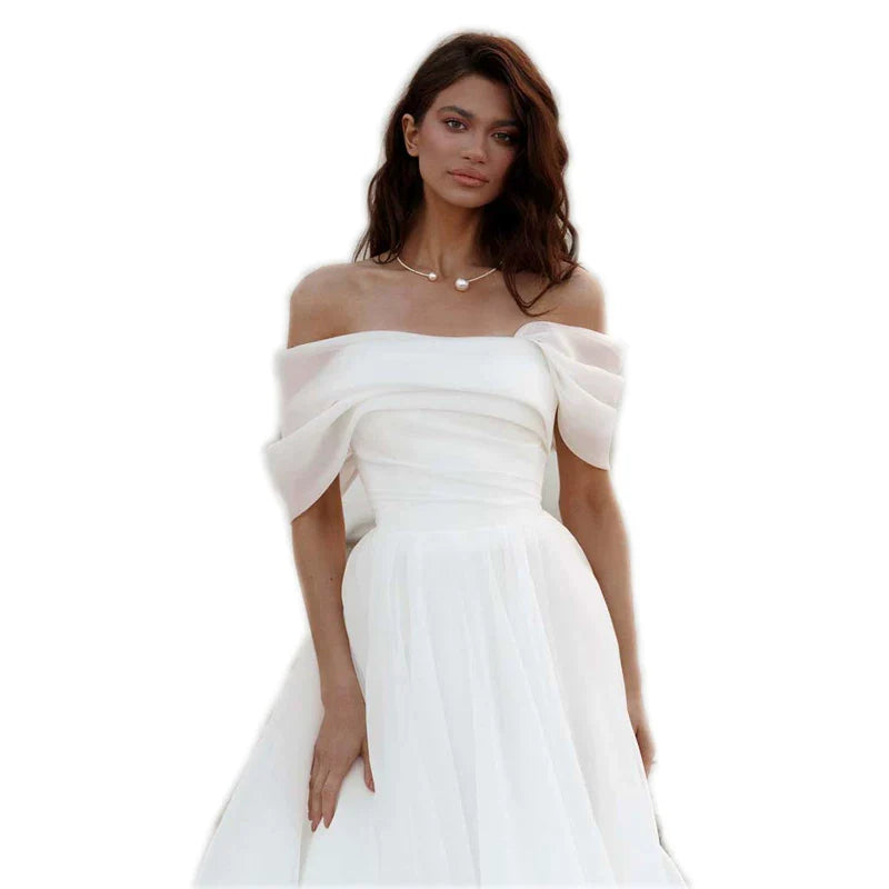 Xmsli | One-Shoulder Slimming Wedding Dress for Brides, Forest Style Princess Tutu Gown with High-End French Temperament