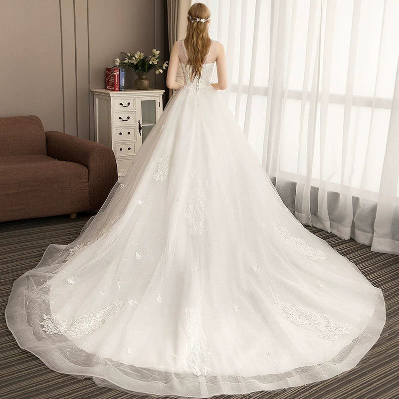 Xmsli | One-Shoulder Starry Sky Bridal Dress with Trailing Design, French Retro Princess Forest Style for Winter Weddings