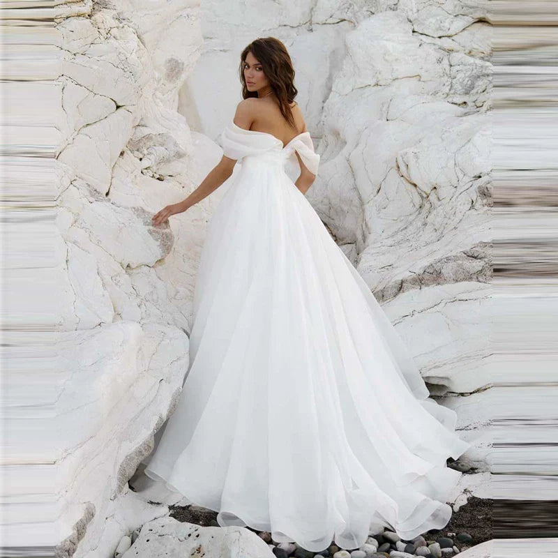 Xmsli | One-Shoulder Slimming Wedding Dress for Brides, Forest Style Princess Tutu Gown with High-End French Temperament