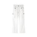 Xmsli | Low-Rise Straight Overalls with Three-Dimensional Pockets for Women, Retro Style Casual Jumpsuit