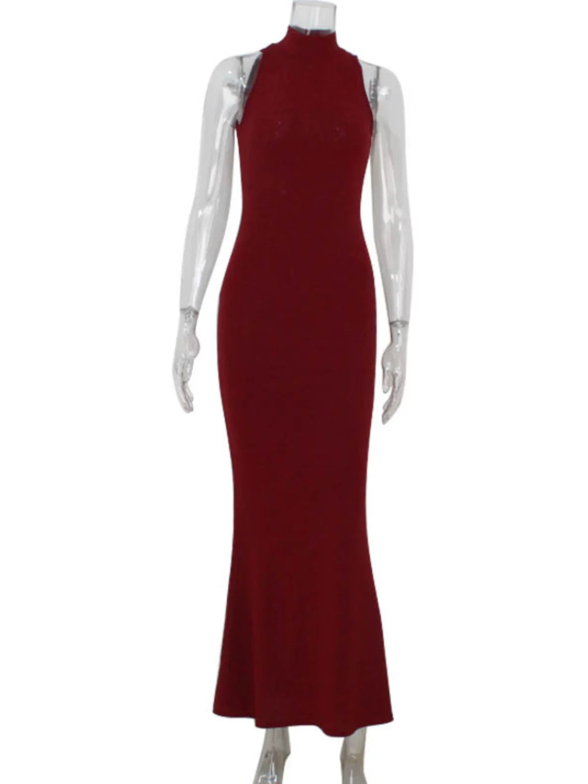 Xmsli | Halter Neck Off-Shoulder Sequin Maxi Dress for Women, Slim Fit Elegant Party Wear