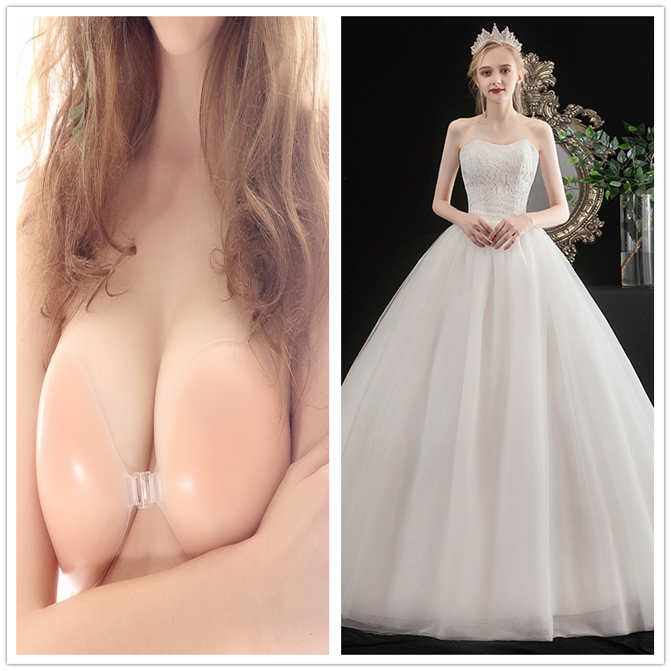 Xmsli | Summer and Autumn Tube Top Wedding Dress with Korean Lace, Fashionable Princess Fairy Bridal Gown for Women