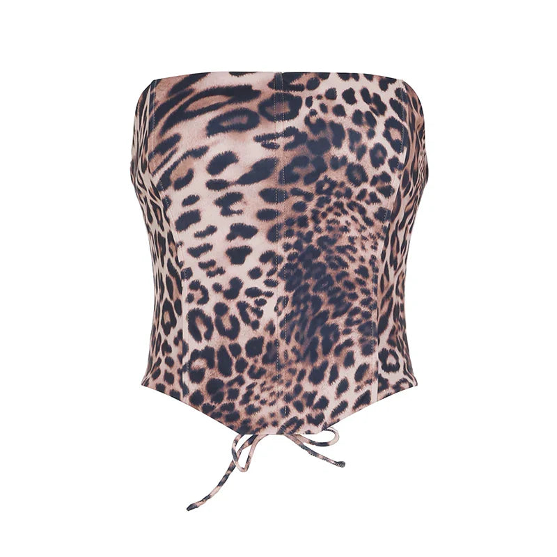 Xmsli | California Hottie Backless Lace-Up Fishbone Waist Tube Top Corset for Women - High-End Summer Fashion