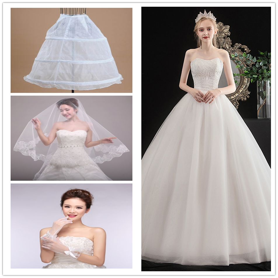 Xmsli | Summer and Autumn Tube Top Wedding Dress with Korean Lace, Fashionable Princess Fairy Bridal Gown for Women