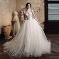 Xmsli | French Lace Princess Tube Top Wedding Dress with Slimming Tutu Skirt, Dreamy Forest Style Bridal Gown